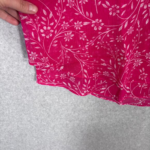 Cristina B Blouse Medium Floral Flowy Sheer Tunic Tank Tiered Cottage Feminine - Picture 4 of 12